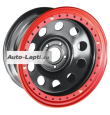 Off-Road Wheels 8x16/5x150 ET-14 D113 Тойота Ленд Крузер 100/105 Черный с бедлоком (красный)